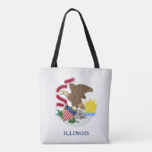 Cooler Staat der Illinois-Fahne Tasche (Rückseite)