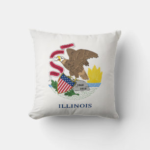 Cooler Staat der Illinois-Flagge Kissen