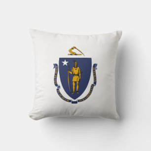 Cooler Staat der Massachusetts-Flagge Kissen