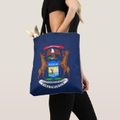 Cooler Staat der Michigan Fahne Tasche (Von Nahem)