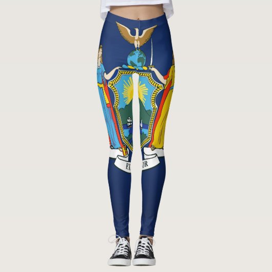 Cooler Staat der New Yorker Flagge Leggings (Vorderseite)