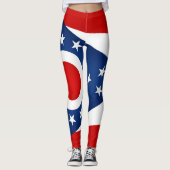 Cooler Staat der Ohio Flag Fashion Leggings (Vorderseite)