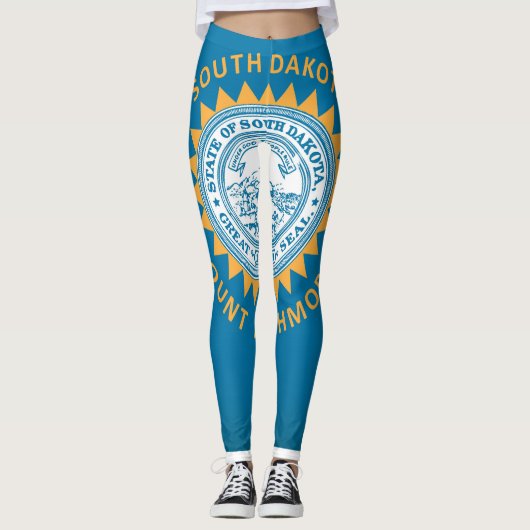 Cooler Staat der South-Dakota-Fahne Leggings (Vorderseite)