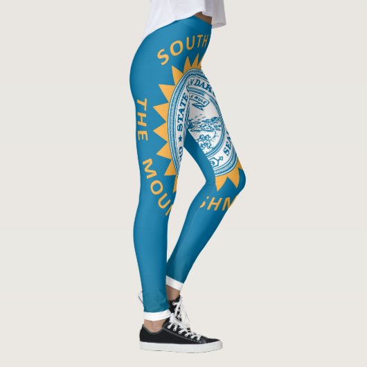 Cooler Staat der South-Dakota-Fahne Leggings (Rechts)
