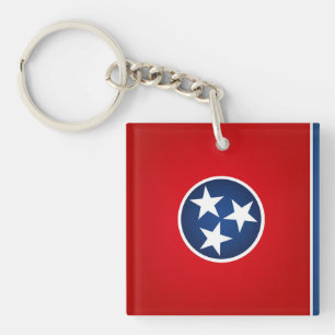 Cooler Staat der Tennessee-Flagge Schlüsselanhänger