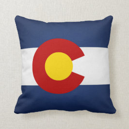 Cooler Staat von Colorado-Flagge Kissen