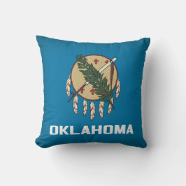 Cooler Staat von Oklahoma-Flagge Kissen