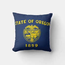 Cooler Staat von Oregon-Flagge Kissen
