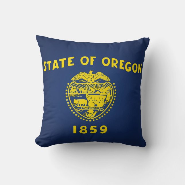 Cooler Staat von Oregon-Flagge Kissen (Vorderseite)