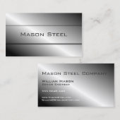 Cooler Stahleffekt, Visitenkarte (Vorne/Hinten)