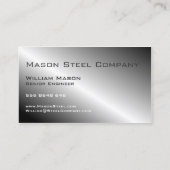 Cooler Stahleffekt, Visitenkarte (Rückseite)