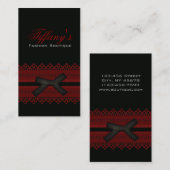 Cooler Steampunk Gothic Red Lace Black Visitenkarte (Vorne/Hinten)