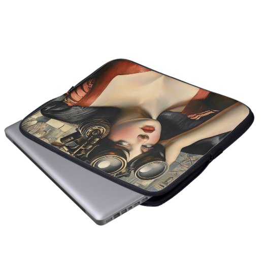 Cooler Steampunk-Laptop-Sieb Laptopschutzhülle (Vorne Knopf)