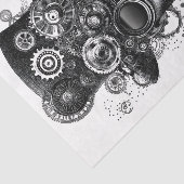 Cooler Steampunk Man Black & White AC8 Decoupage Seidenpapier (Ausschnitt)