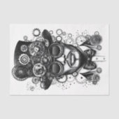 Cooler Steampunk Man Black & White AC8 Decoupage Seidenpapier (Vorderseite)