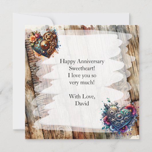 Cooler Steampunk Personalisierter Jahrestag (Rückseite)