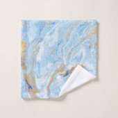 Cooler Stein aus blauem Gold Badhandtuch Set (Waschlappen)