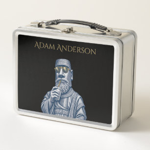 Cooler Steinmann Vintage-Kunst Personalisierte Lun Metall Brotdose