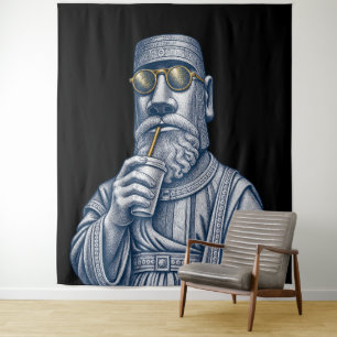 Cooler Steinmann Vintage-Kunst Wandteppich