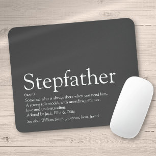 Cooler Stiefvater, Stiefvater Definition Spaß Grau Mousepad