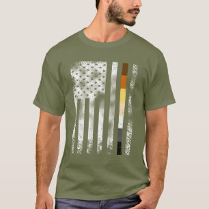 Cooler Stolz auf die weißamerikanische Flagge T-Shirt