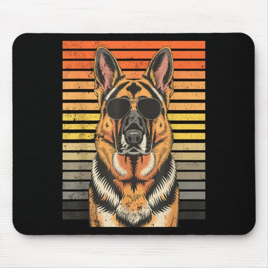 Cooler stolzer deutscher Schäferhund Männer Frauen Mousepad (Vorne)