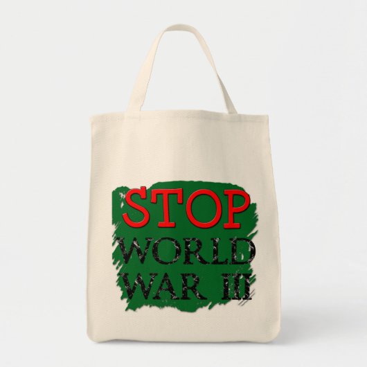 Cooler Stopp War Bag! Tragetasche (Vorne)