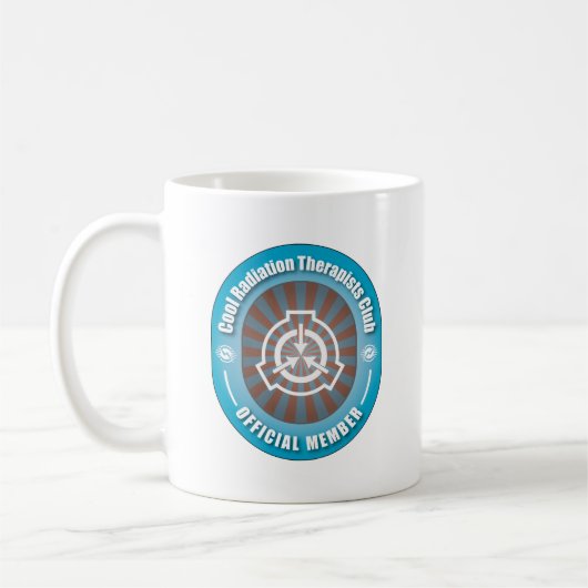 Cooler Strahlungs-Therapeut-Verein Kaffeetasse (Links)