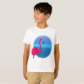 Cooler Strand-Flamingo T-Shirt (Vorne ganz)