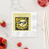 Cooler Strand Hochzeit Party Sommersonne Spaß Serviette (Beispiel)