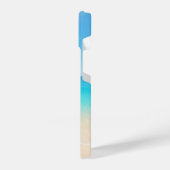 Cooler Strand von Blue Tropical iPhone Hülle (Linke Seite)