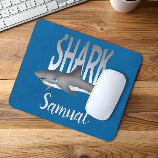Cooler Strand von Haifisch Personalisiert Ocean tr Mousepad