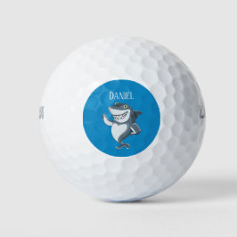 cooler Strandhai Name Golf Balls Golfball