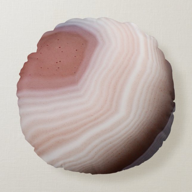 Cooler Strudel-Botswana-Achat-fantastischer Stein Rundes Kissen (Vorderseite)