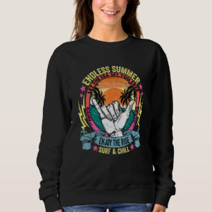 Cooler Summer Hang Loose Shaka Hawaiian Quote Slog Sweatshirt