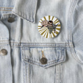 Cooler Super-Helden-Comic-Charakter Button (Beispiel)