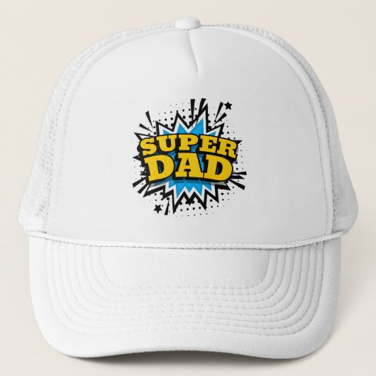 Cooler Super Vater Blau Truckerkappe (Vorderseite)
