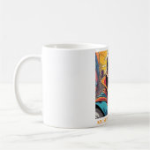 Cooler Superhero Vater Comic Buchkunst Kaffeetasse (Links)