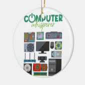 Cooler Support für Computer Geek Tech Nerd Keramik Ornament (Links)