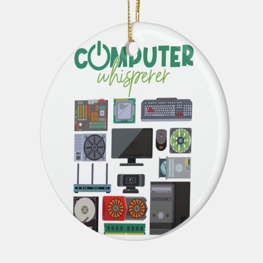 Cooler Support für Computer Geek Tech Nerd Keramik Ornament (Links)