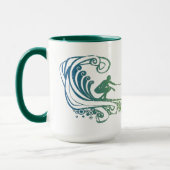 Cooler Surfer mit Aquamarinen Wellen des blauen Oz Tasse (Links)