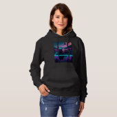 Cooler Synthwave-Seehund Wandernder Otter 3 Hoodie (Vorne ganz)