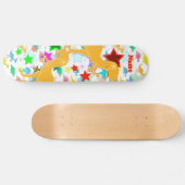 Cooler T-Rex DinosaurierSkateboard mit Ihrem Namen Skateboard (Horizontal)