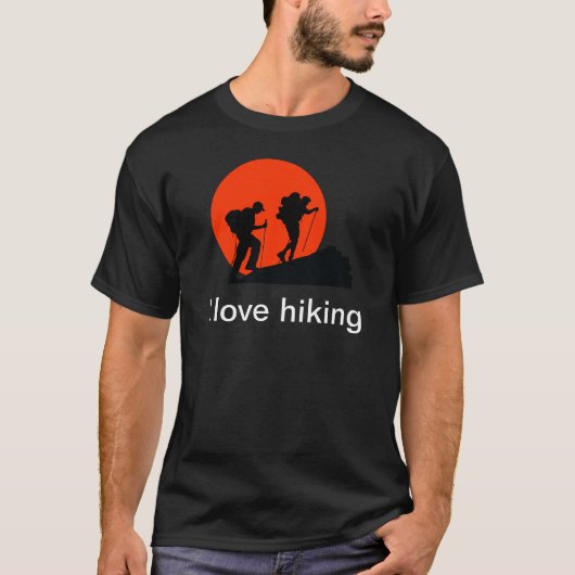 cooler T - Shirt beim Wandern in der Liebe (Vorderseite)