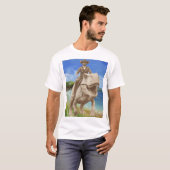 Cooler T - Shirt für Männer, die Dinosaurier fahre (Vorne ganz)