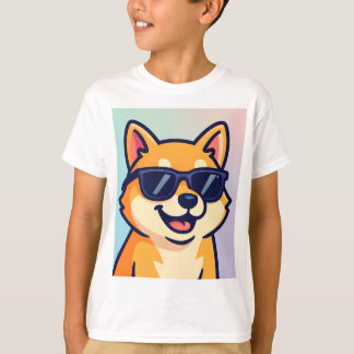 Cooler T - Shirt von Shiba Meme Kids