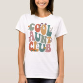 Cooler Tante Club, Retro-Blumentext, Geschenktee T-Shirt (Vorderseite)