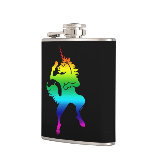 Cooler Tanzen Unicorn Flachmann (Links)
