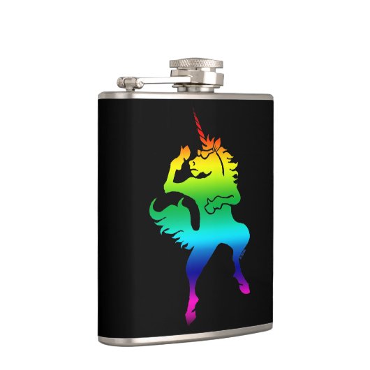 Cooler Tanzen Unicorn Flachmann (Rechts)