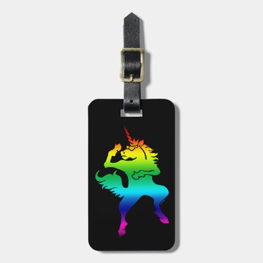 Cooler Tanzen Unicorn Gepäckanhänger (Vorderseite vertikal)